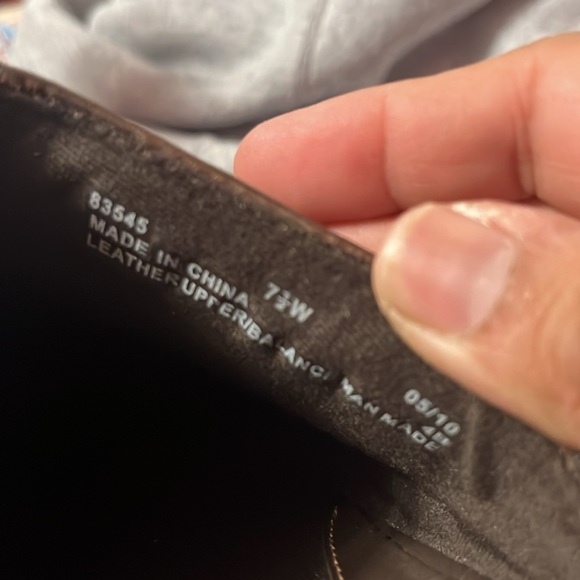 Clarks Womens Mirabelle Brown Leather Heeled Mules Comfort Shoes size 7.5W Wide - Picture 4 of 8